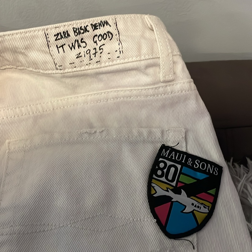 Zara Basic “Limited Edition” White Design Jeans S… - image 7